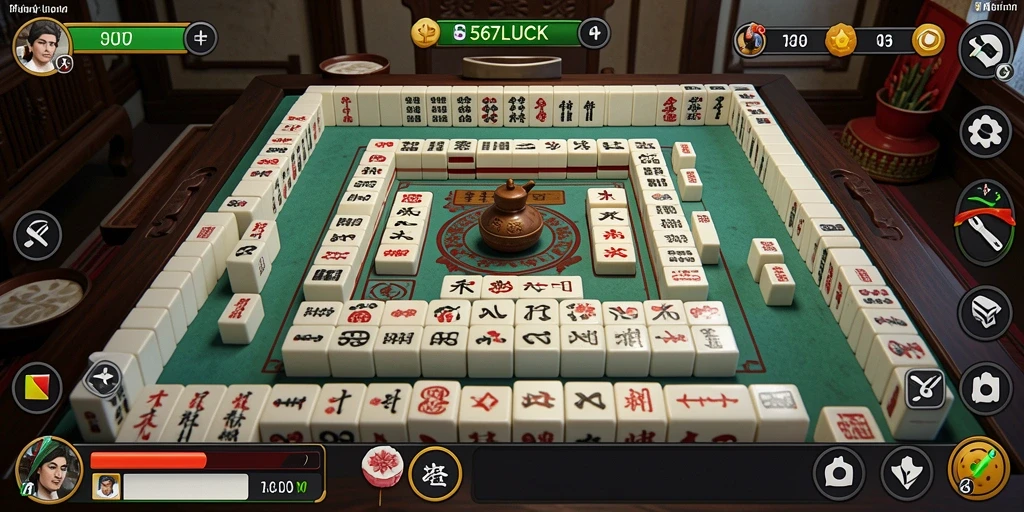 Screenshot menunjukkan gameplay Mahjong yang menarik di 567LUCK.
