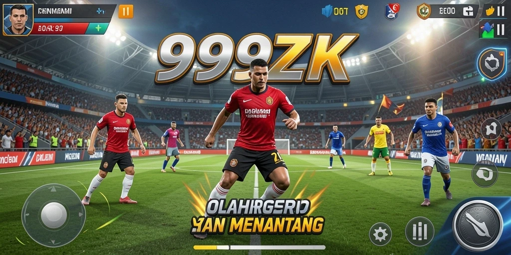 Screenshot utama gameplay 999ZK yang menunjukkan aksi olahraga yang seru.