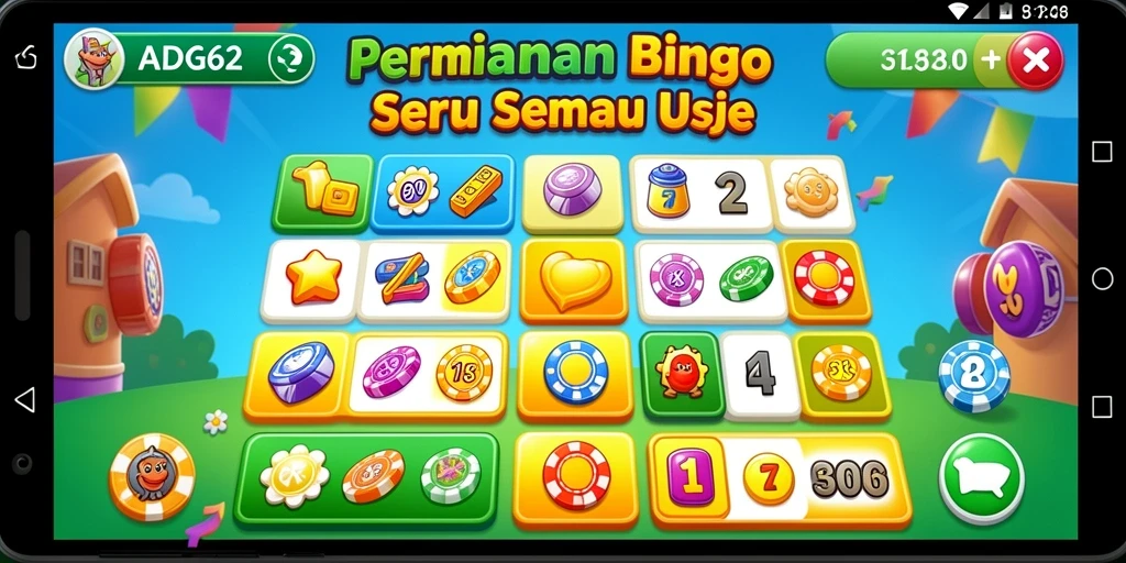 Screenshot gameplay ADG62 menunjukkan keseruan bermain Bingo dengan teman-teman.