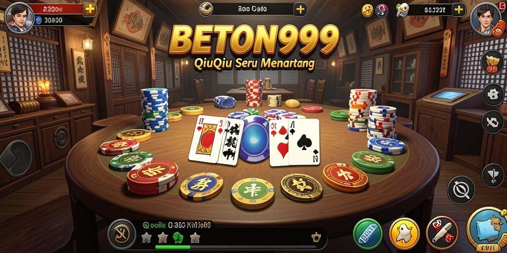 Tampilan gameplay QiuQiu yang menegangkan dan seru di BETON999.