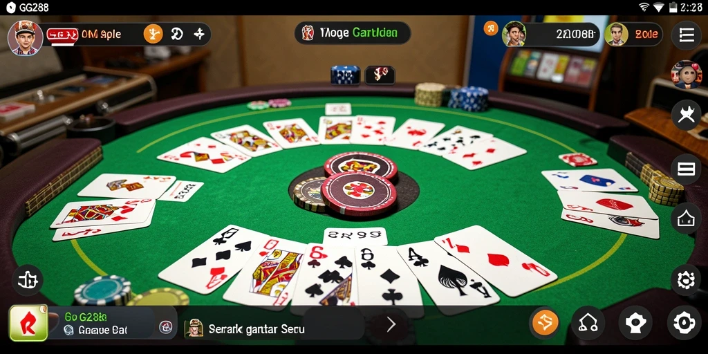 Gameplay seru GG288 saat bermain Gaple dengan teman.