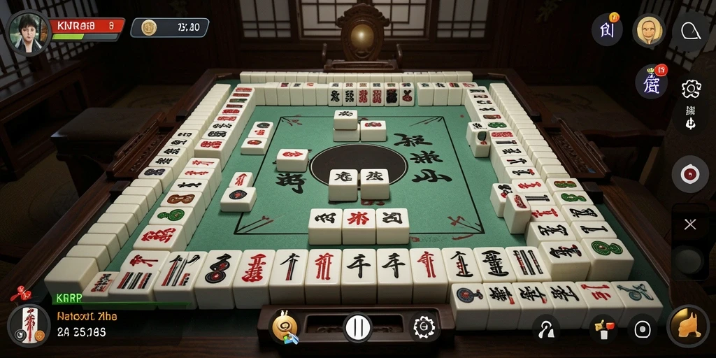 Tampilan gameplay KKRP yang seru dalam permainan Mahjong.