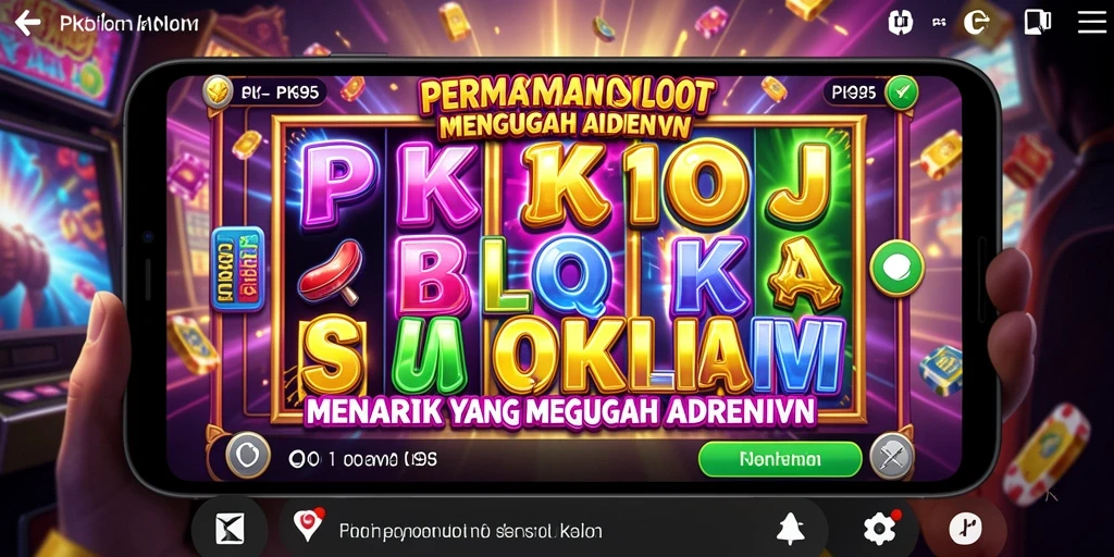 Tangkapan layar gameplay PK95 yang menampilkan putaran slot yang mendebarkan.