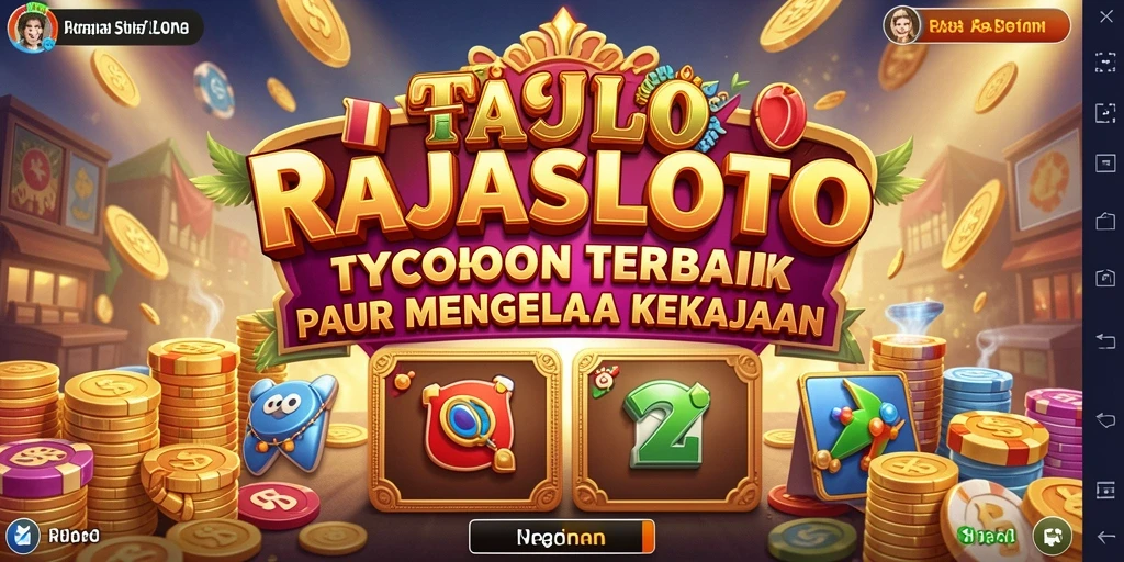 Tampilan gameplay seru di RAJASLOTO dengan berbagai aktivitas Tycoon.