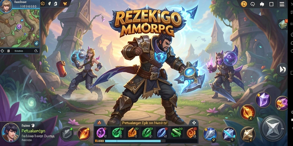 Gameplay REZEKIGO yang menarik dalam pertempuran MMORPG.