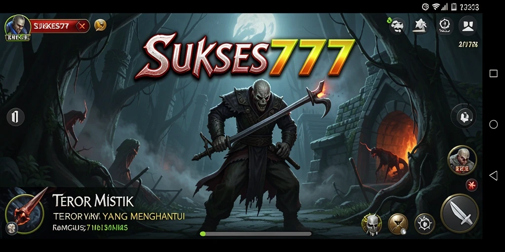 Tangkapan layar menampilkan aksi seram dalam gameplay SUKSES777.