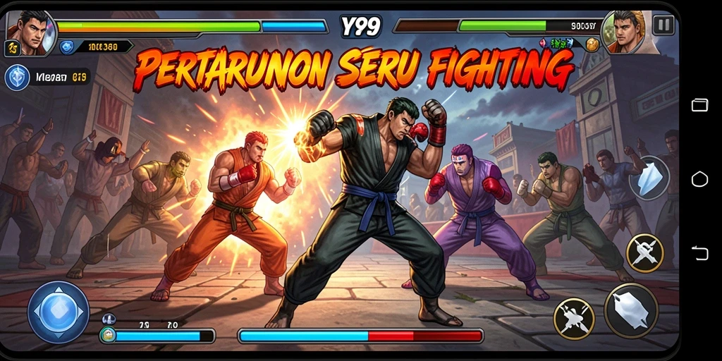 Tampilan gameplay <strong>Y89</strong> yang seru dengan aksi pertarungan mendebarkan.